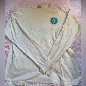 Comfort Colors Yellow Long Sleeve T Shirt with Turtle Design